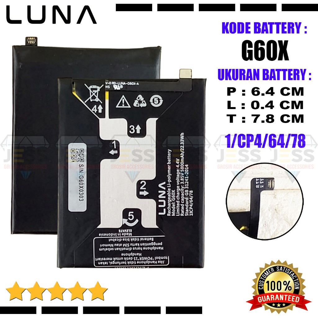 Baterai Luna G60X Luna X prime Luna Xprime Battery G60X Batre Original