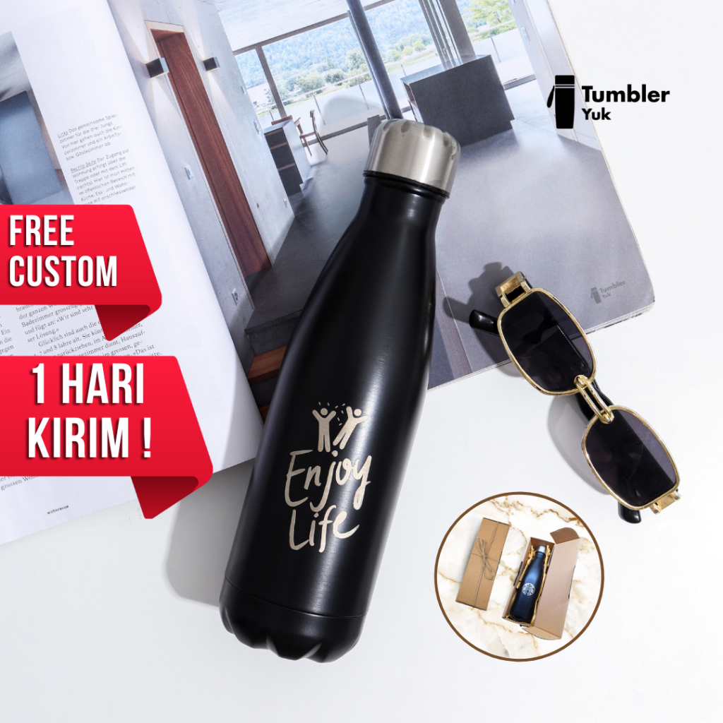 CUSTOM TUMBLER BOWLING TERMOS MINUM NAMA LOGO BOTOL STAINLESS AIR PANAS DINGIN AESTHETIC SOUVENIR