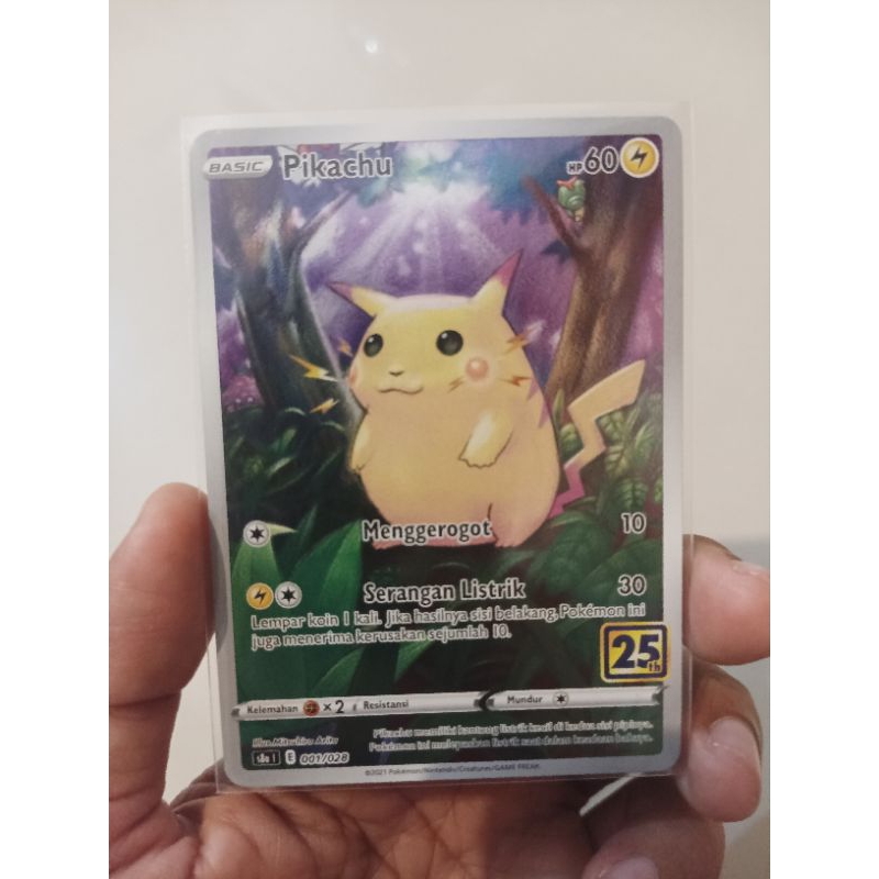 Pikachu 25th Anniversary - Pokemon TCG Original Bahasa Indonesia