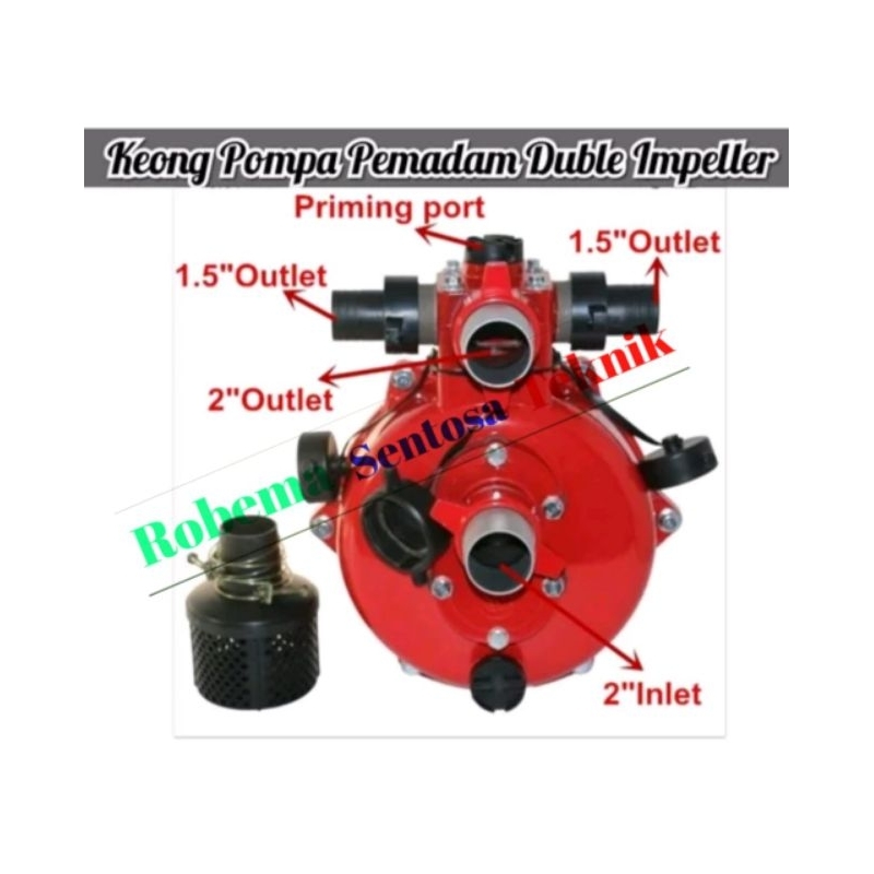 Alkon Pemadam 2 Inch Pompa Keong Double Impeller