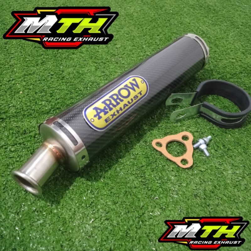 Silincer knalpot Arrow Carbon FIS R, Alfa, Tornado, Satria 2 tak, Rx King, Rx Spesial, Rx Z, Ninja R