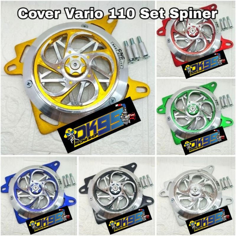 Cover radiator set spiner spinner motif Sabit cnc Vario 110 Vario techno 110 bahan full alumunium (b