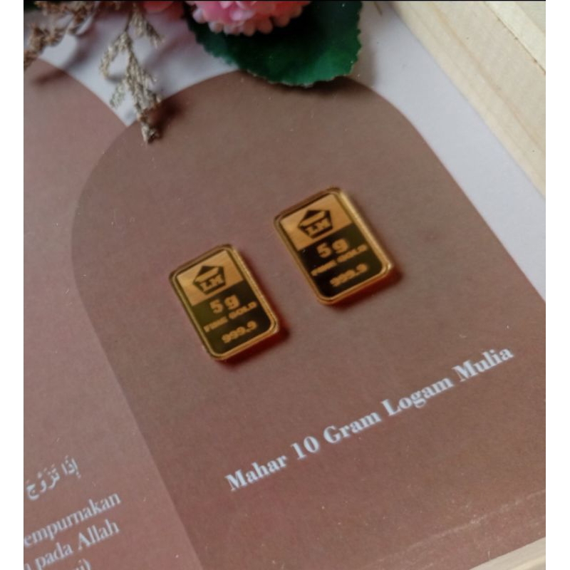 (Untuk Tambahan) REPLIKA LOGAM MULIA EMAS MAHAR KADO WEDDING