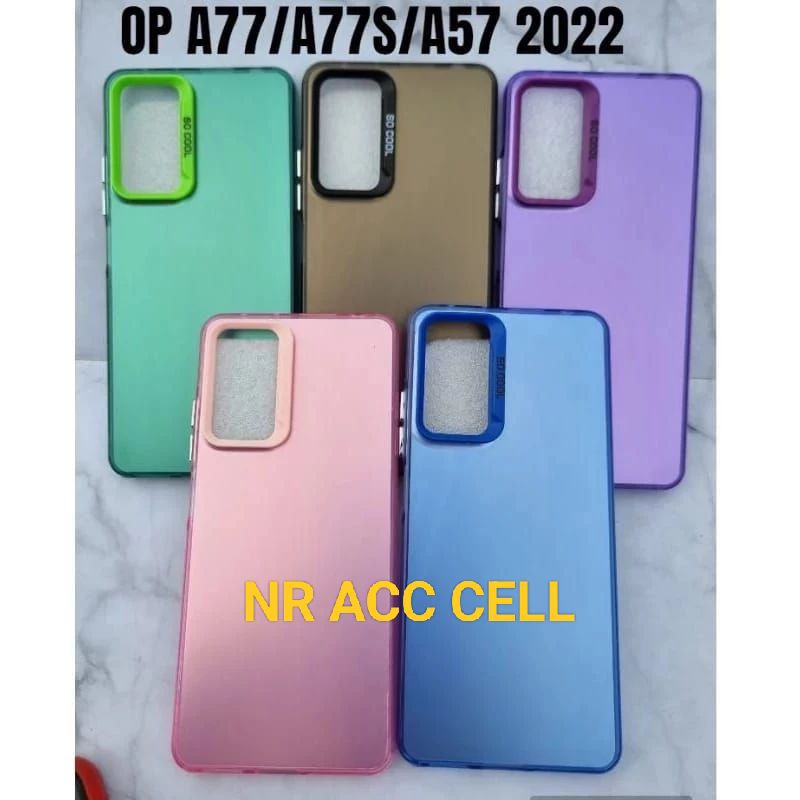 Soft Case terbaru hibrid hologram Oppo A77 4G/A77S /A57 4G 2022 Casing imd hologram Original
