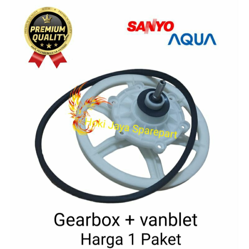 Gearbox + Vanbelt Mesin Cuci Sanyo AQua SW-855XT 2 Tabung
