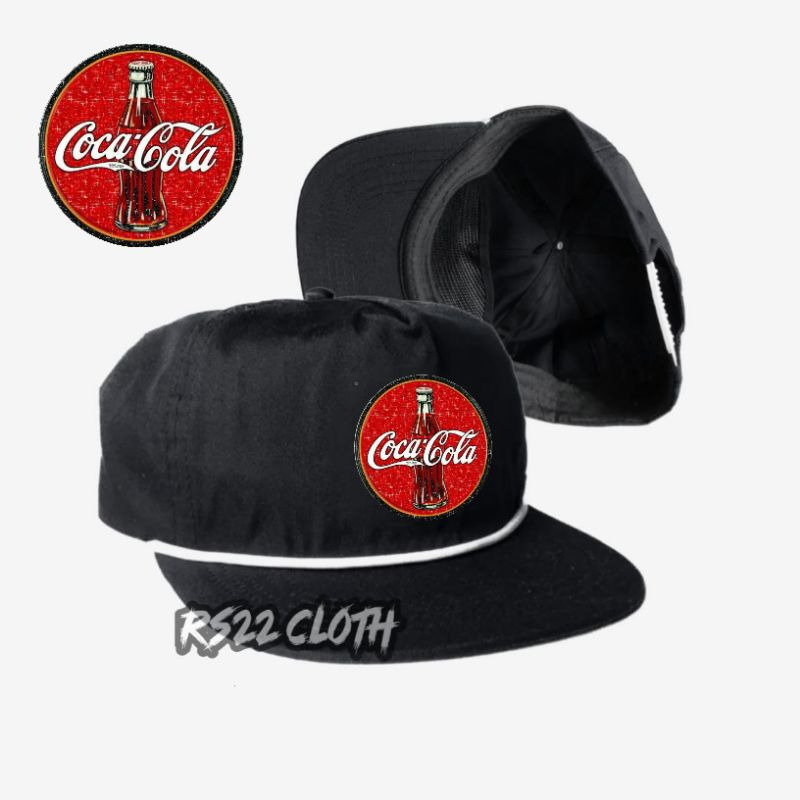 Topi Coca-Cola Snapback Classic/ Topi Snapback Oldskool Klasik Rope Hat Distro Pria Wanita