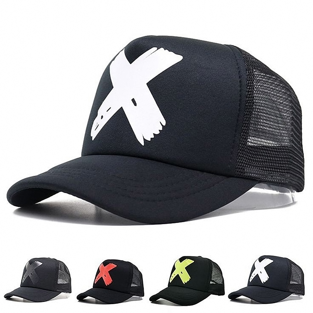 Topi Sport Spesial Bisbol Trucker Logo X -Topi Logo A
