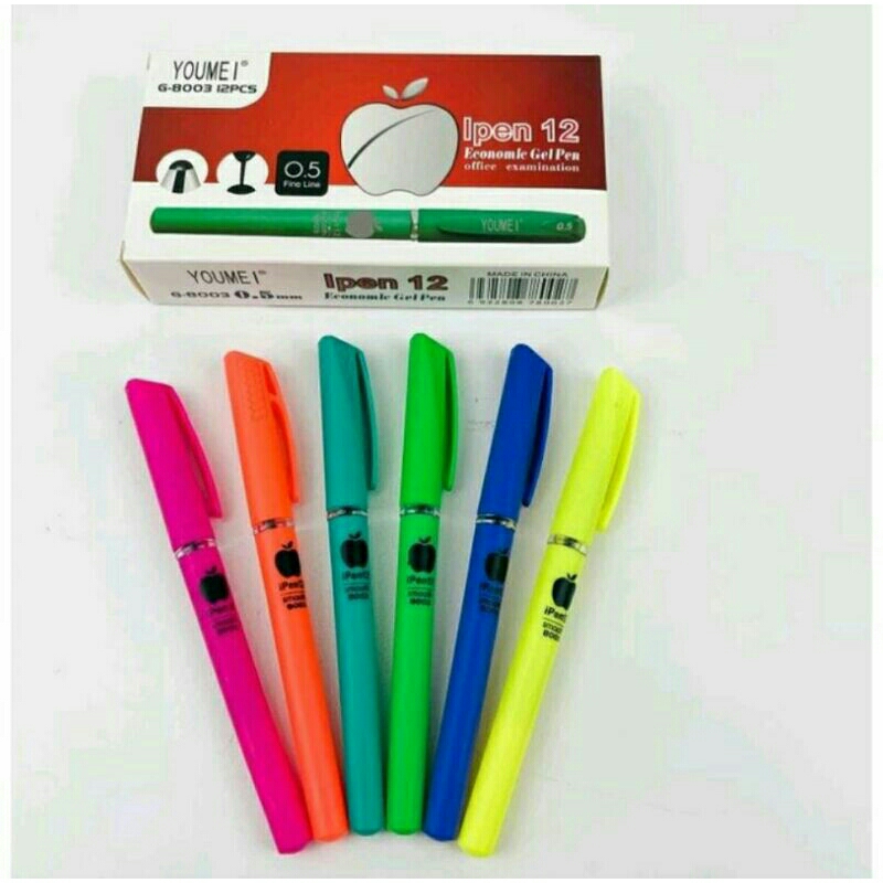 

Pulpen Gel Apel / Bolpen Apple / Pen Ipen Murah / Pulpen Apel Youmei Perpack(12pcs)