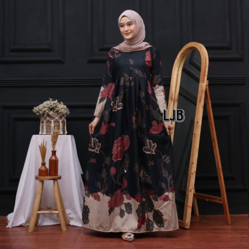 gamis batik wanita jumbo