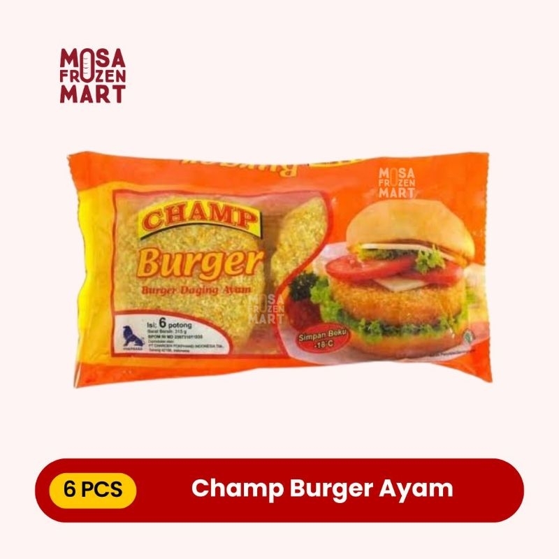 

Champ Burger Ayam isi 6pcs