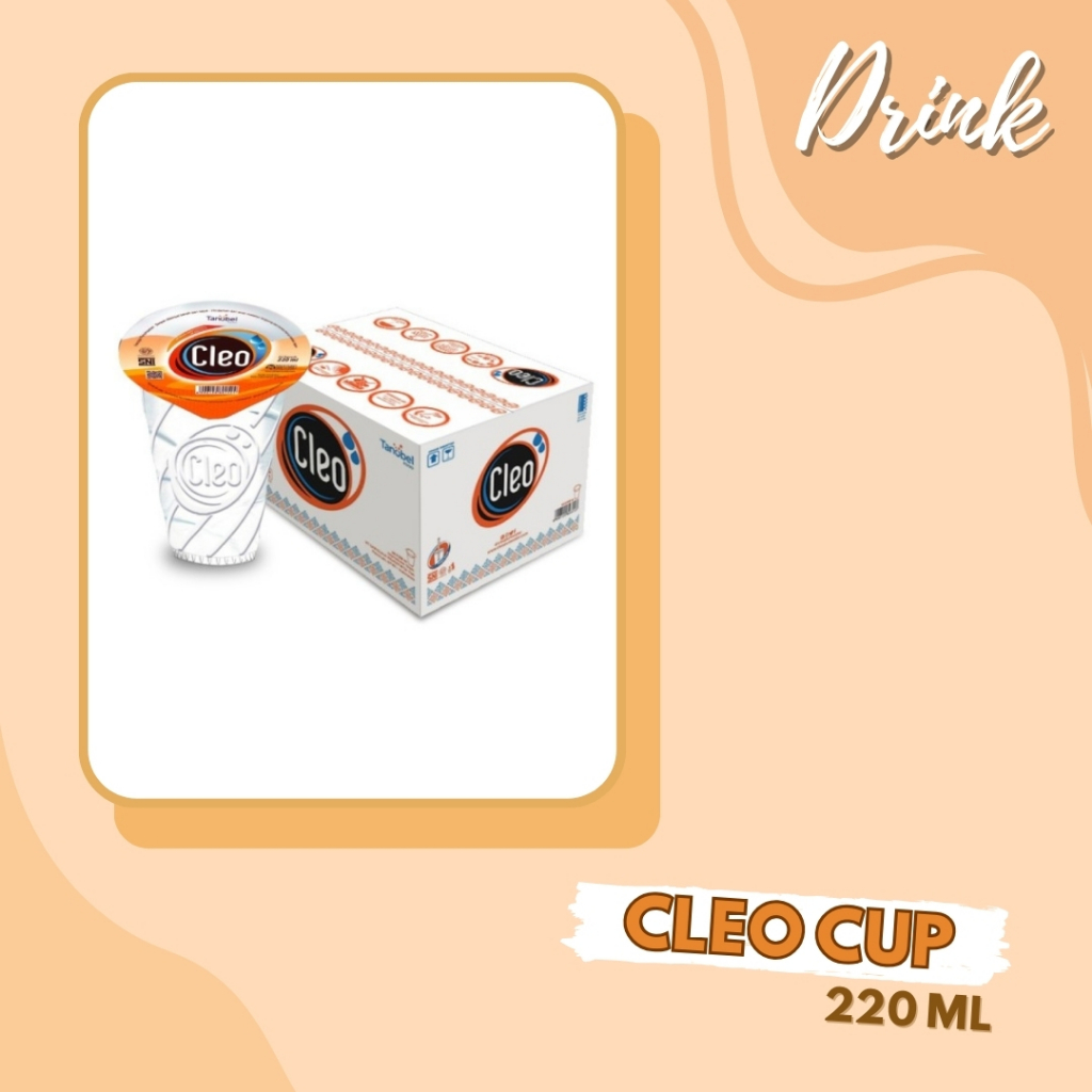 

DRINK | MINUMAN | AIR MINUM DALAM KEMASAN AIR MINERAL | GELAS | CLEO CUP 220ML