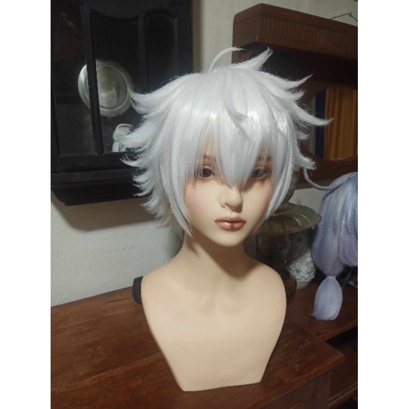 Kuzuha wig cosplay Nijisanji vtuber cosplay wig cowok putih by re_alistic