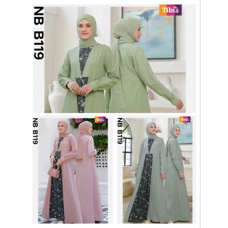 PROMO NB B119 Gamis nibras terbaru