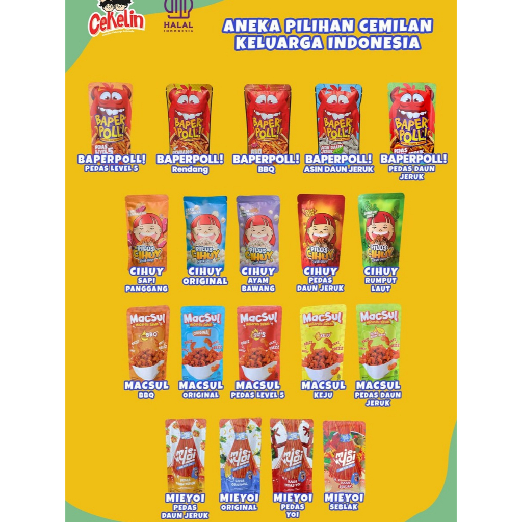 

PAKET CEKELIN 5 PCS BISA MIX RASA DAN VARIAN (TULIS VARIAN DAN RASA DI CATATAN)