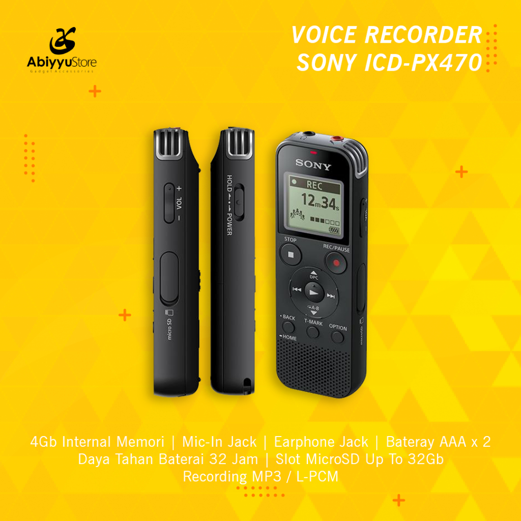 Alat Perekam Rekam Suara Sony ICD-PX470 Rekaman Audio Voice Digital Recorder