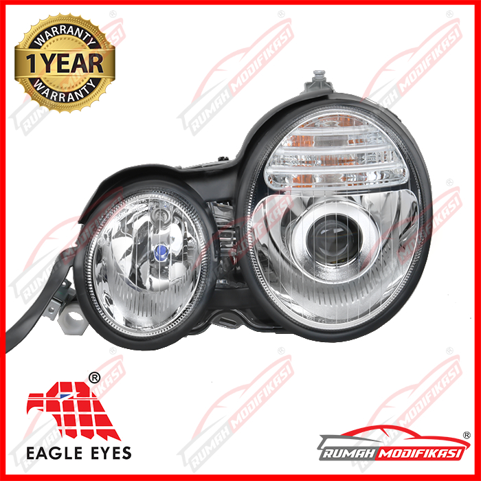 HEADLAMP - BENZ W210 1999-2002 - EAGLEEYES - PROJECTOR - LIGHT BAR