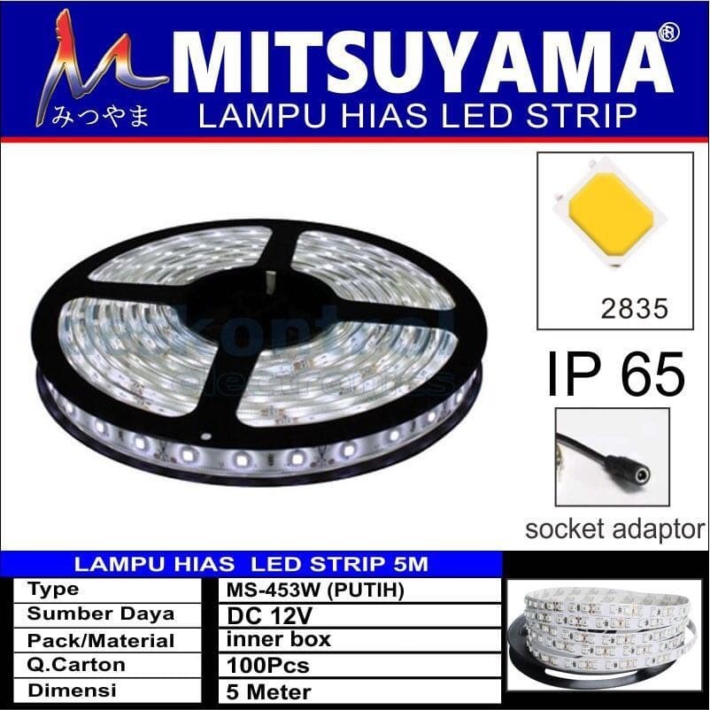 Lampu LED Strip 2835 IP65 12v STRIP 5 METER / 5m LED strip IP 65 12 v
