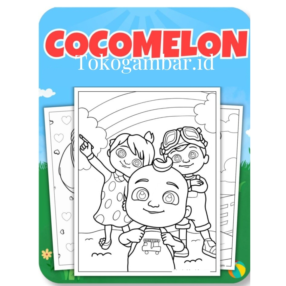 

ID019 CoComelon Coloring Pages - Buku Mewarnai Anak TK SD