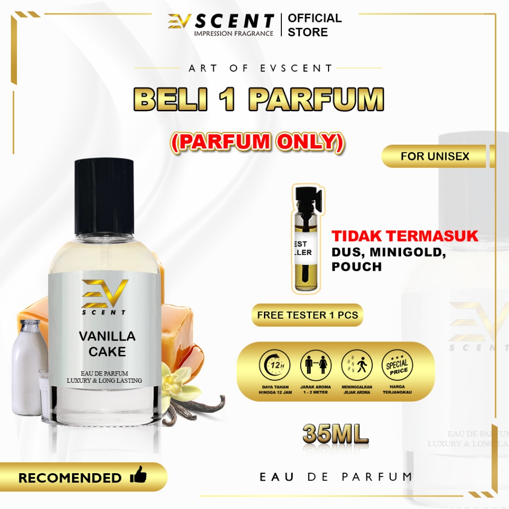 ALEXA - EV SCENT - PARFUM ONLY Parfum Pria Wanita Aroma Tahan Lama Inspired By VANILLA CAKE -