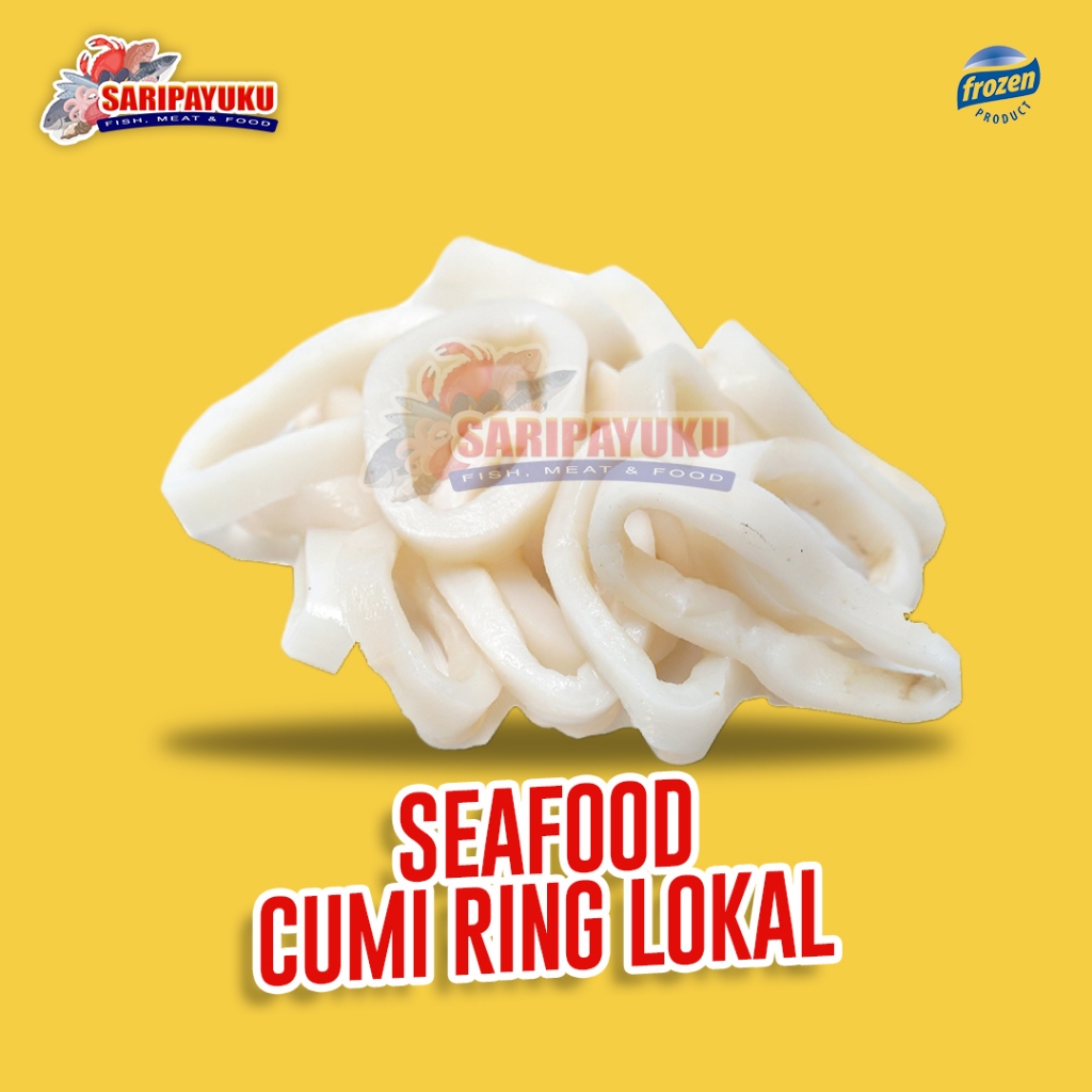 

Cumi Ring Lokal Bersih 1kg / Cumi Ring Kupas / Calamary Ring / Calamari Ring / Squid Ring