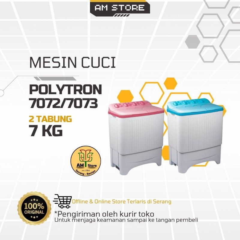 Mesin Cuci Polytron 7072/7073 7kg (2 Tabung)