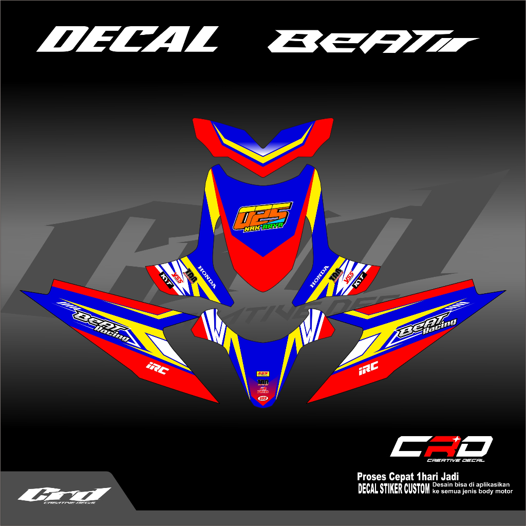 DECAL BEAT KARBU FULL BODY BEAT KARBU ROAD RACE DECAL BEAT KARBU CUSTOM FREE REQUEST