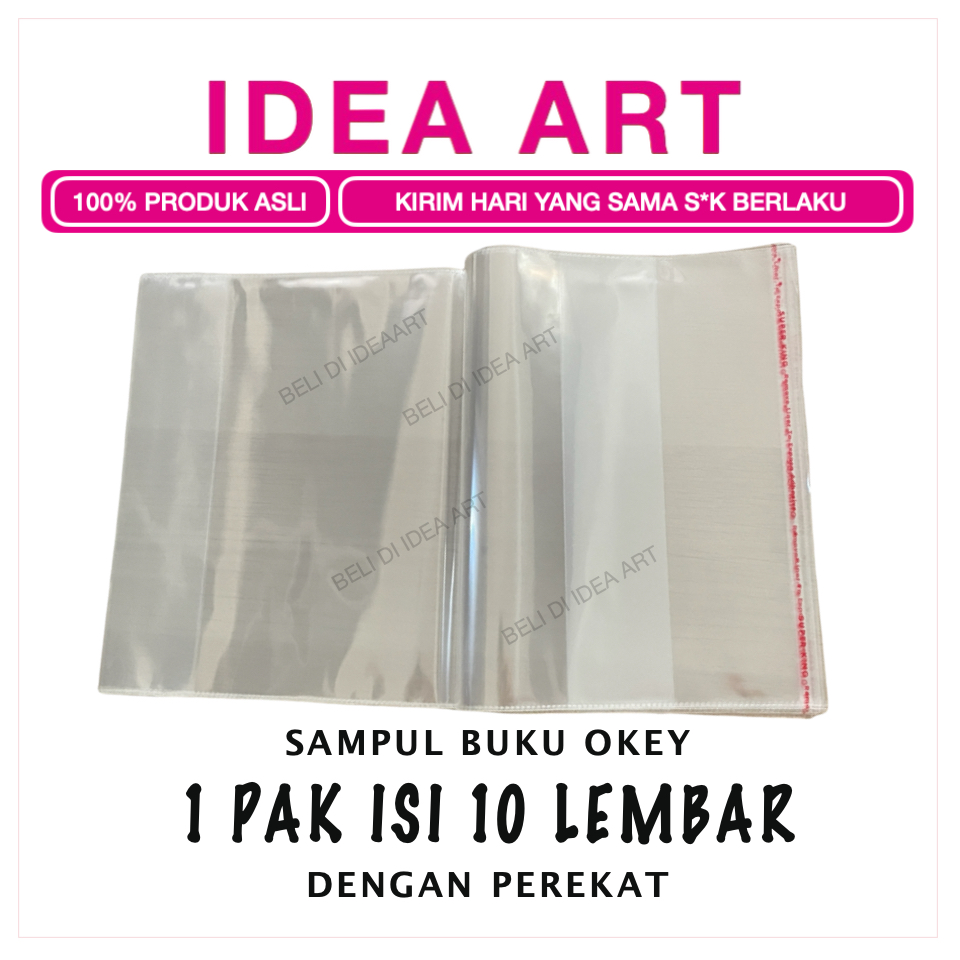 

Sampul Buku Boxy Kuarto Plastik Bening Lem isi 10 Lembar