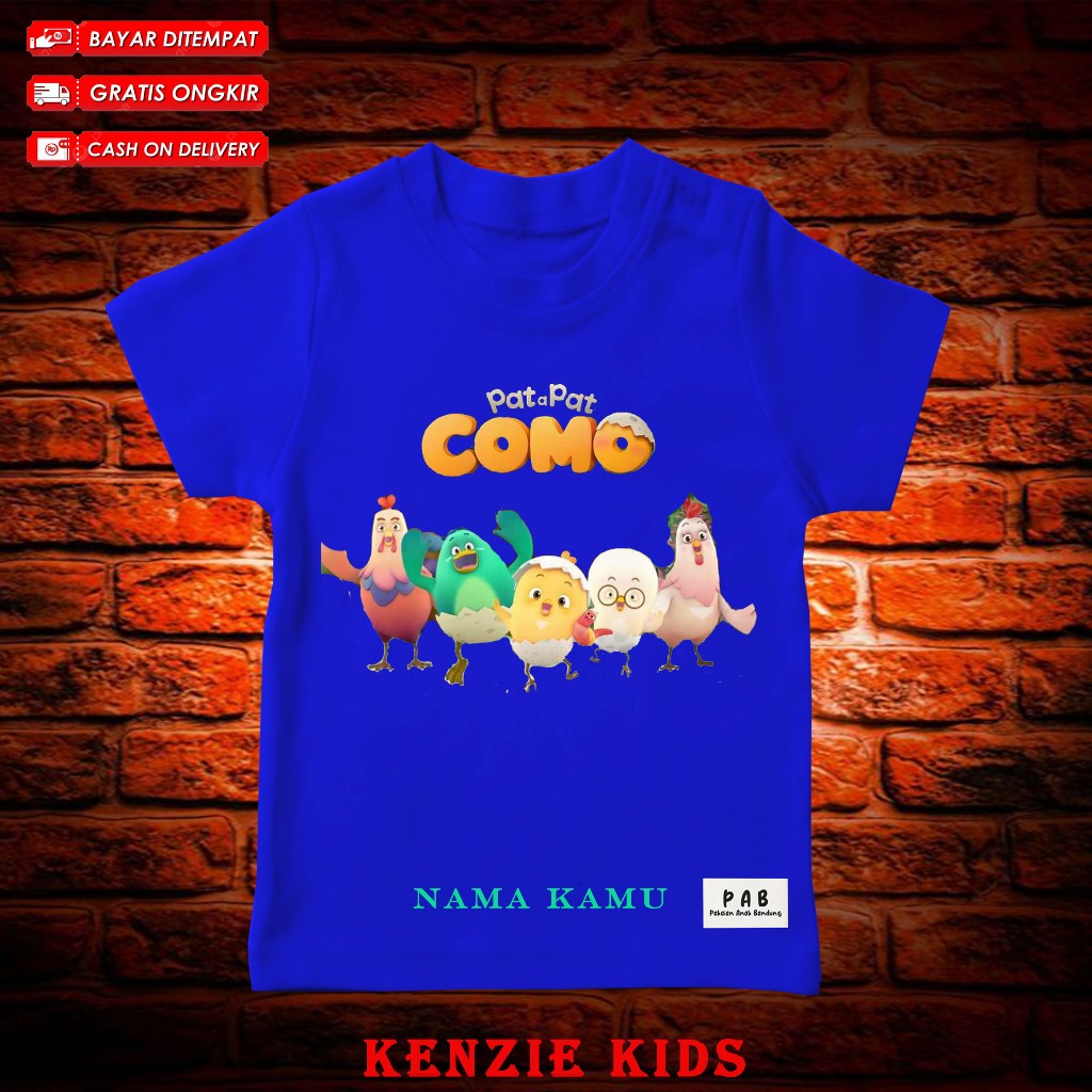 KAOS ATASAN ANAK MOTIF PAT PAT COMO