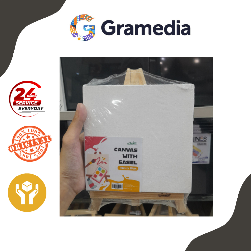 

Gramedia Mega - Estudee Canvas Lukis + Easel 15cm x 15cm