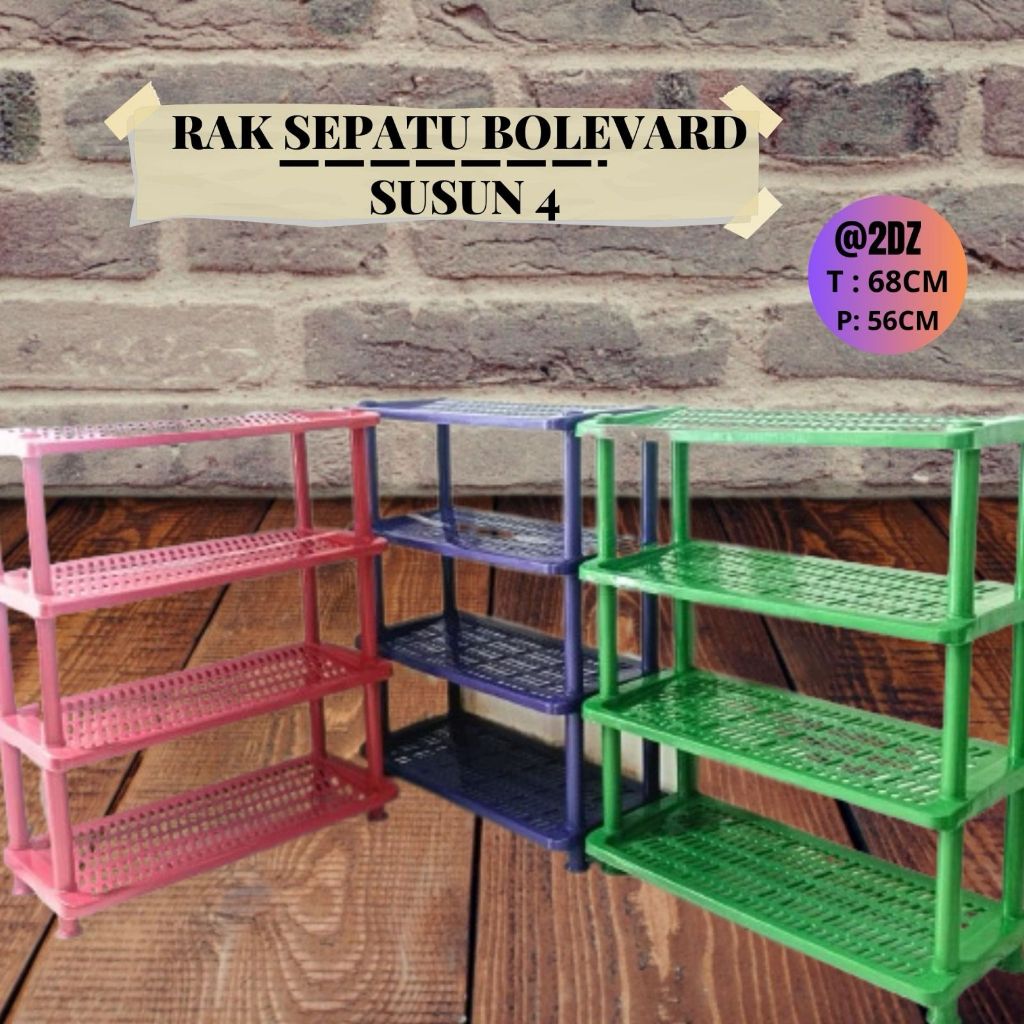 Rak Sepatu Bolevard / Rak Multifungsi / Rak Sepatu Rak Sandal Plastik / Tempat Peyimpanan Sepatu Dan