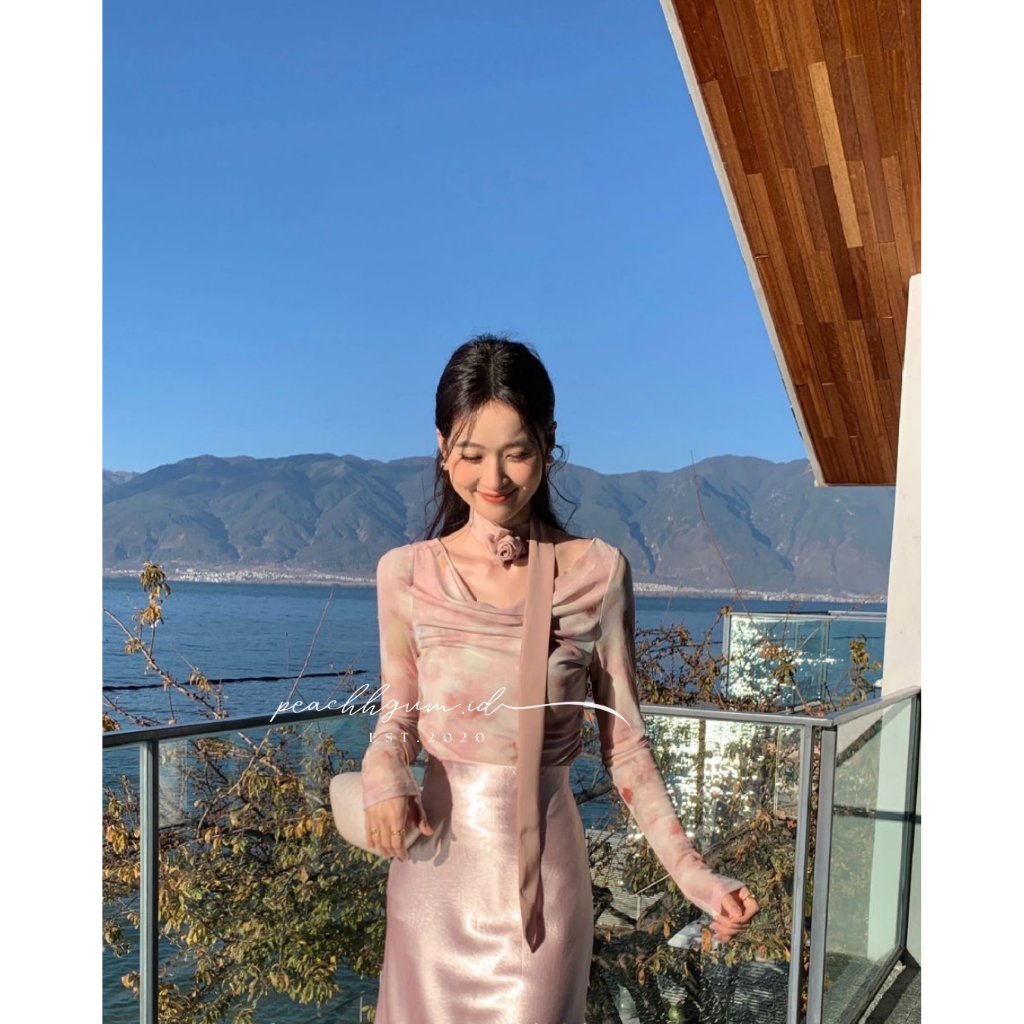 Mirae top | double layer mesh top premium mesh long sleeve