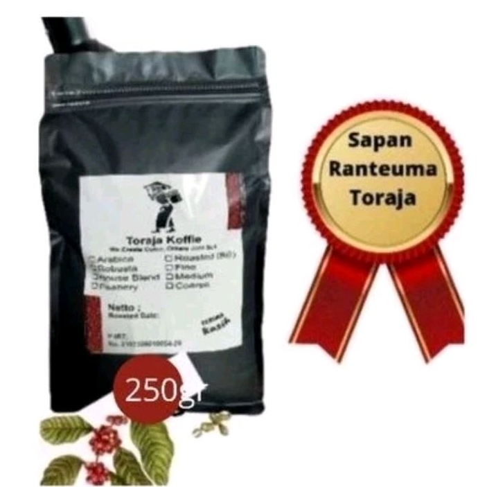 

Toraja Koffie Sapan Kopi Arabica Sapan Ranteuma 250 gr Biji Kopi Arabika Bubuk Kopi Toraja