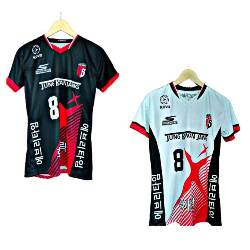 PROMO COD jersey voli volly wanita Red Spark terbaru terpaporit / baju jersey voli korea wanita red 