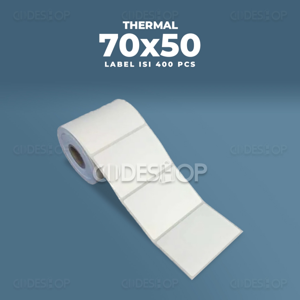 

Kertas Label THERMAL 70x50mm 1 Line Core 1inch Isi 400pcs