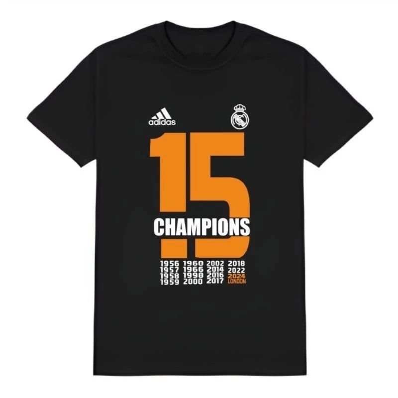 Kaos Real Madrid CHAMPIONS 15/ Kaos Aporla 15 / Kaos Real Madrid juara liga Champions 2024