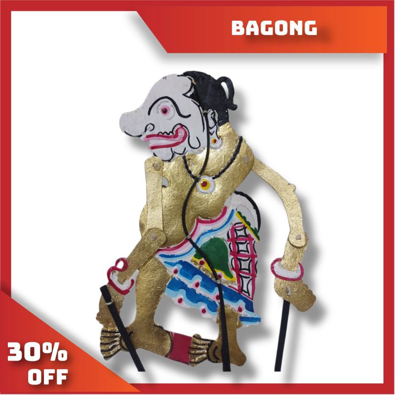 wayang kulit asli karakter bagong emas