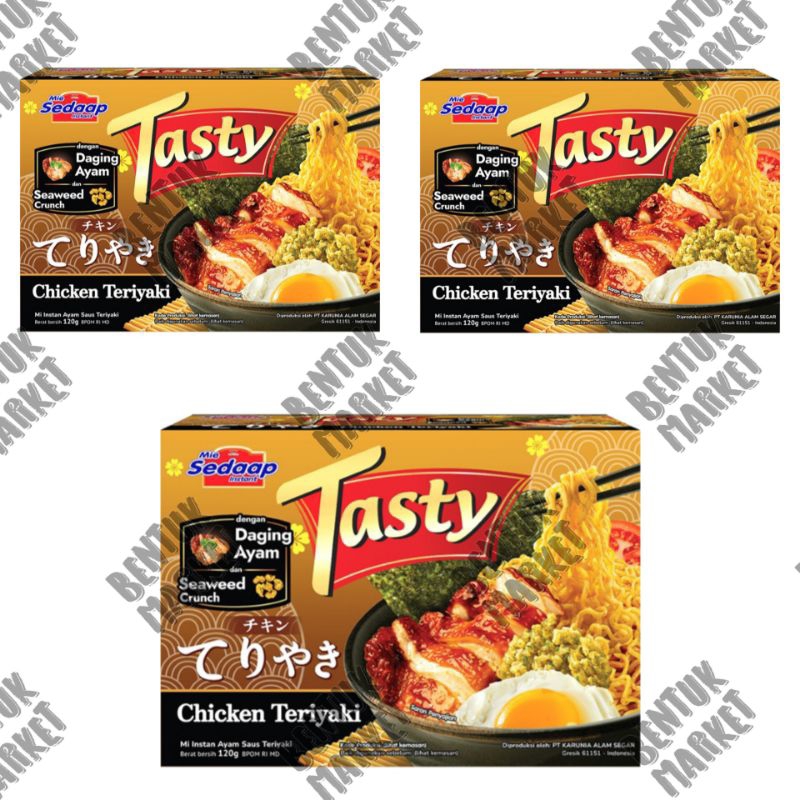 

Sedaap Tasty Mie Instan Ayam Saus Teriyaki 120gr / Mie Sedaap / Mie Instan