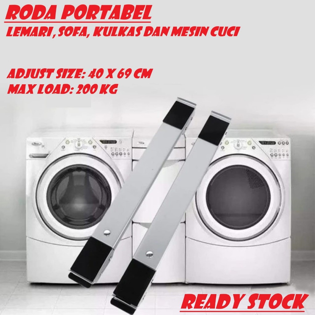 Roda Lemari Portable Tatakan Mesin Cuci Kaki Kulkas Tatakan Sofa