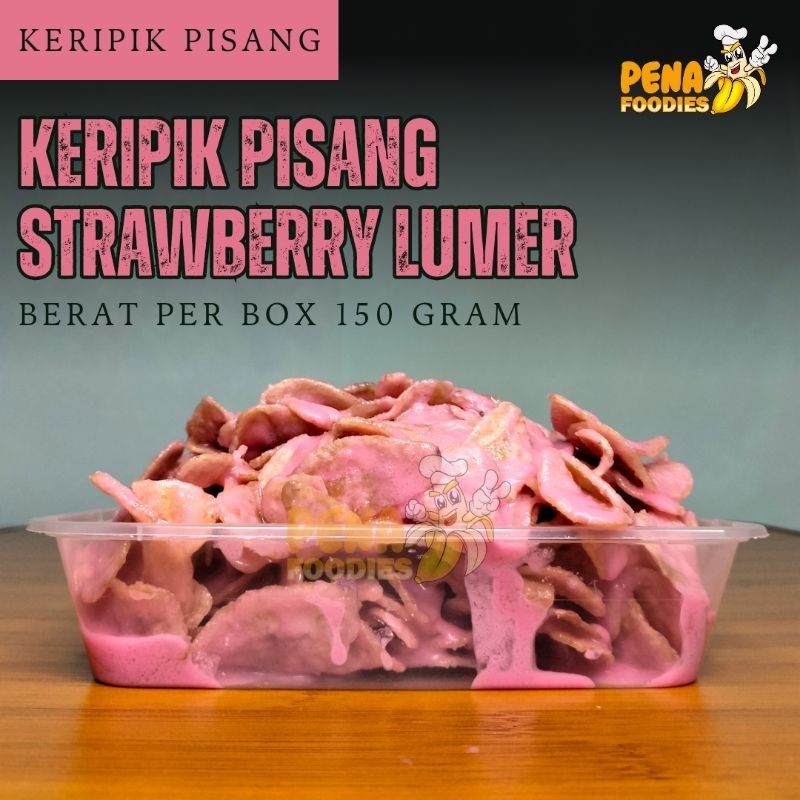 

KERIPIK PISANG COKLAT RASA STRAWBERRY 150GR - CEMILAN MURAH & ENAK