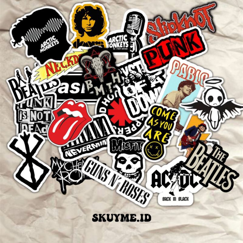 

(25pcs) Stiker Band V2 Aesthetic, Tahan lama, Anti air, Stiker HP, Stiker Laptop, Stiker Helm SK04