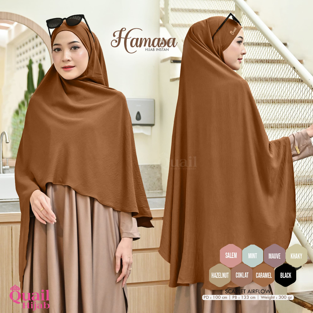 Quail Hijab - HAMASA DAILY HIJAB INSTAN ORI QUAIL