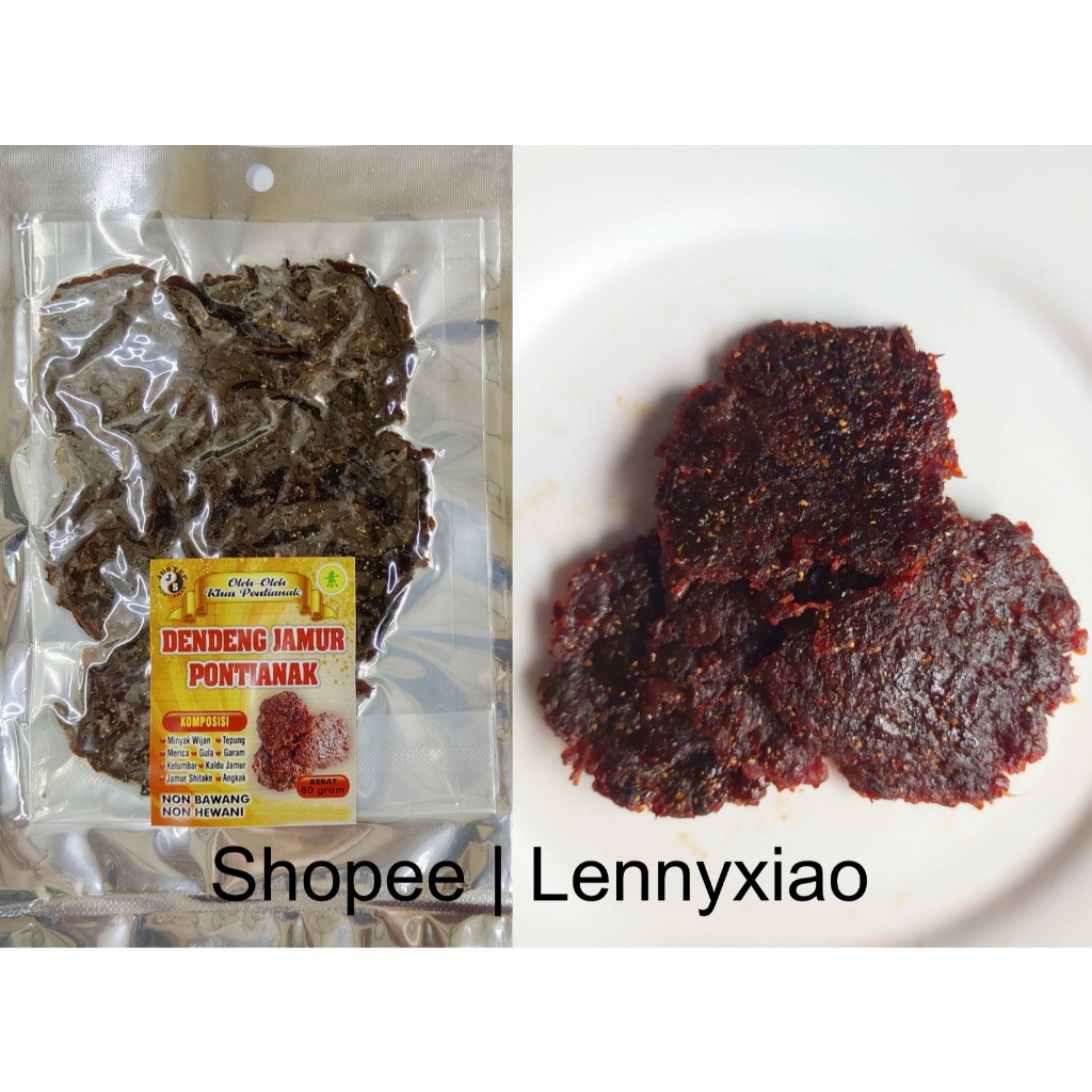 

Dendeng Jamur Vege Vegetarian Vegan Khas Pontianak Vegetarian Mushroom Jerky