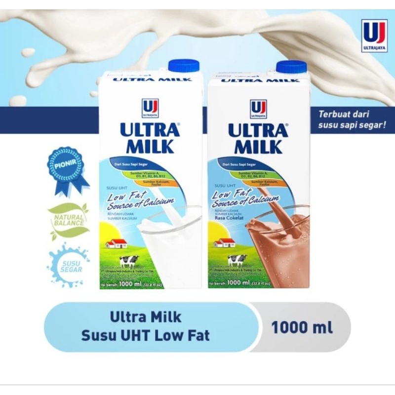 

[Kalimantan] ULTRA MILK SUSU UHT Low Fat 1000ml