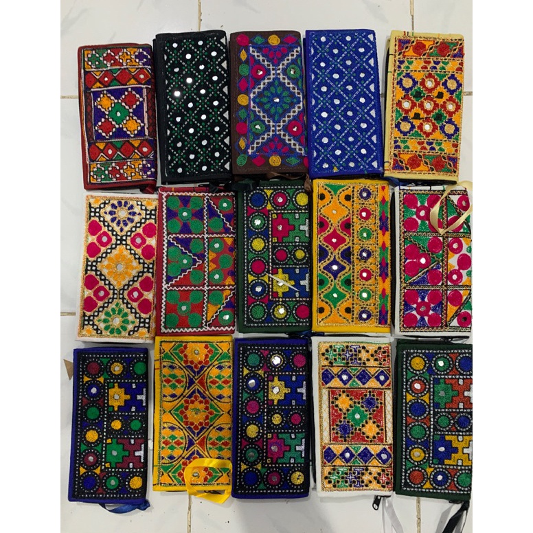 LANGSUNG ORDER DOMPET BORDIR Pakistan oleh2 haji dan umroh 21cmX11cm 1pc 29