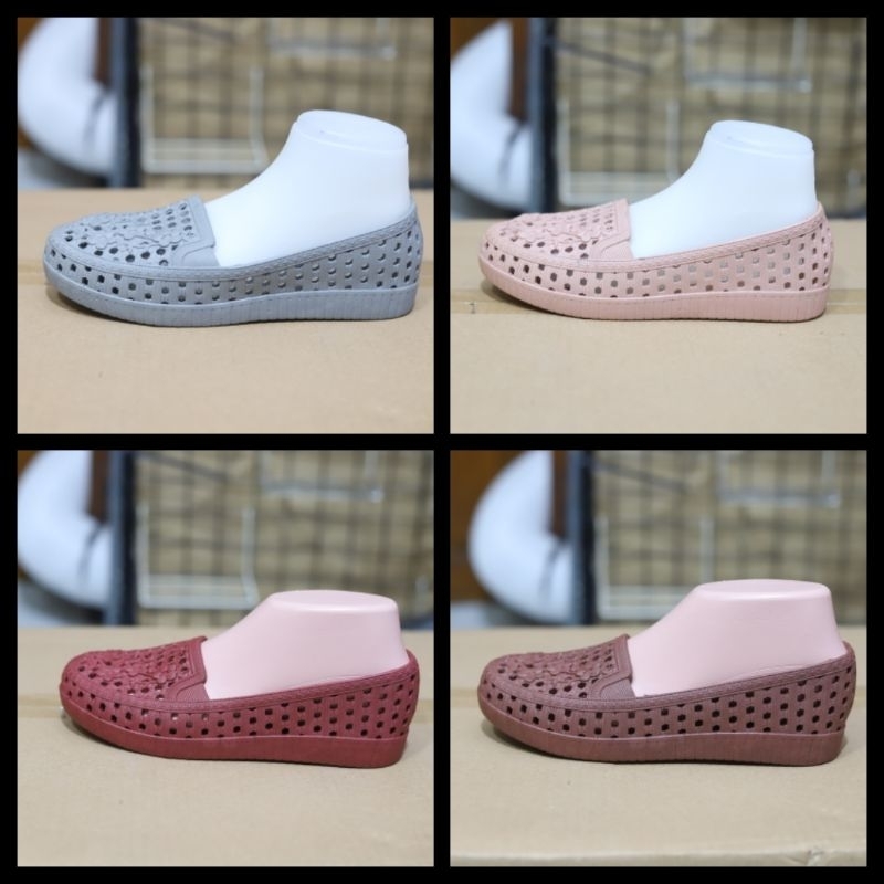 Flatshoes karet terbaru sepatu karet wanita anti air sepatu karet anti slip