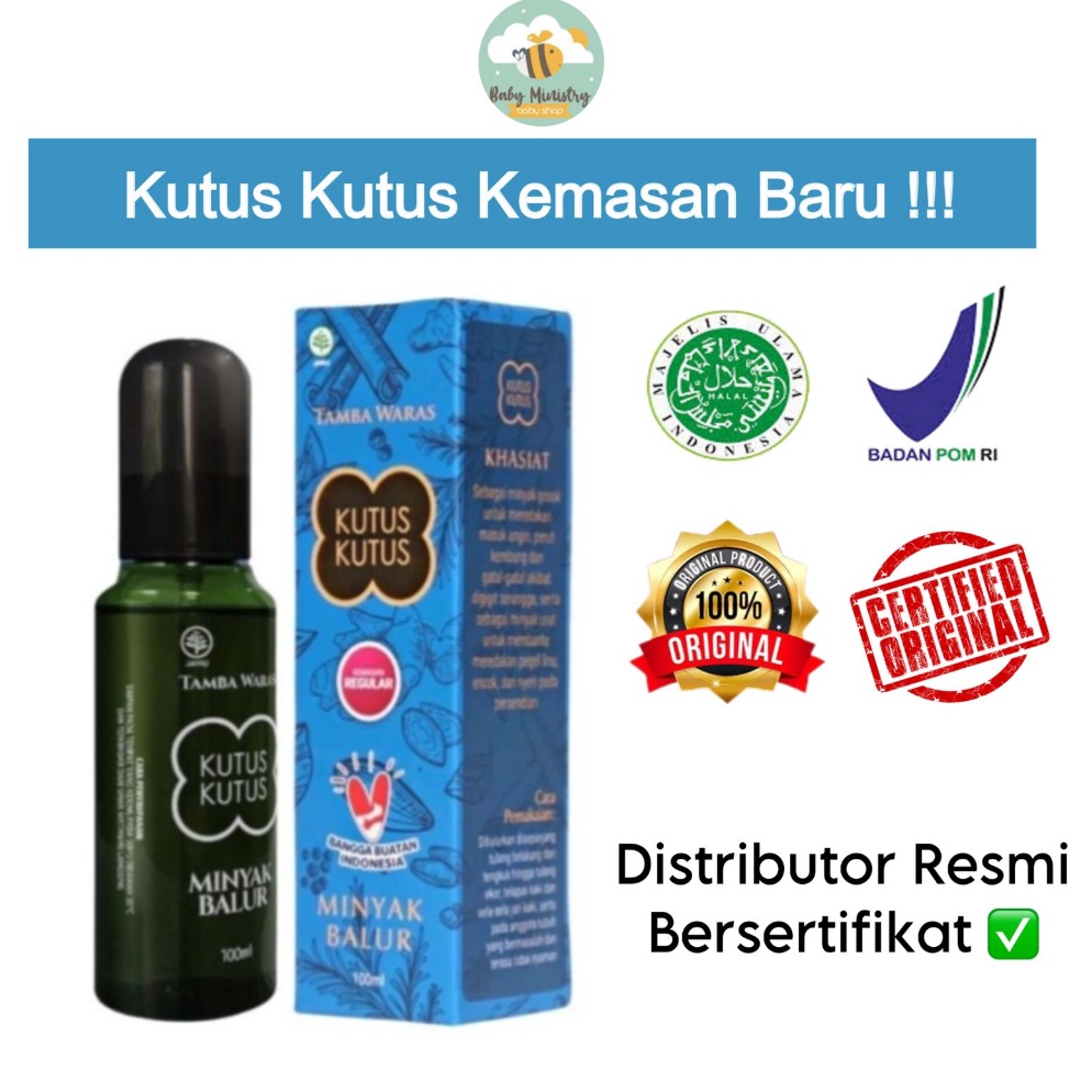 STOK TERBARU RESMI  MINYAK BALUR KUTUS KUTUS 1 ORIGINAL KEMASAN BARU   HALAL  BPOM  KUTUS KUTUS miny