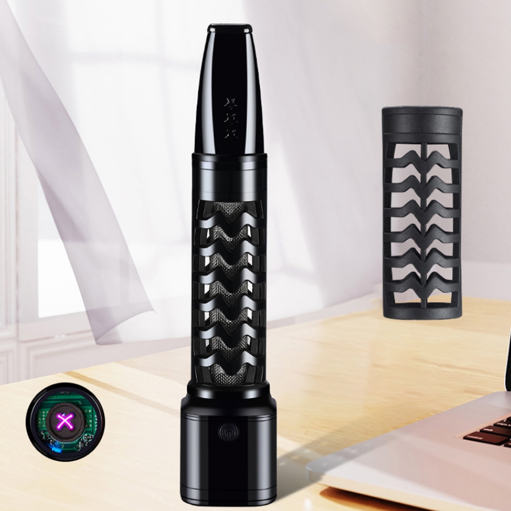 DESHAN Asbak Rokok Korek Portable Ashtray Lighter - Hitam