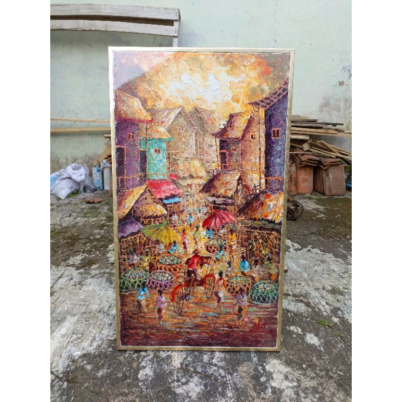 Lukisan pasar tradisional