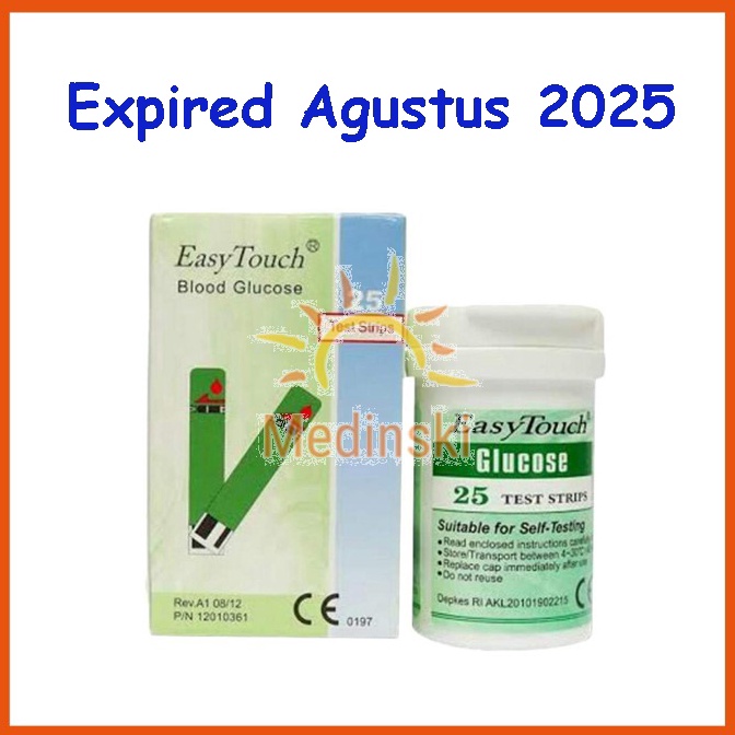 HOT SALE Easy Touch Strip Tes Cek Gula Darah Isi 25 Stik Gds Glucose EasyTouch