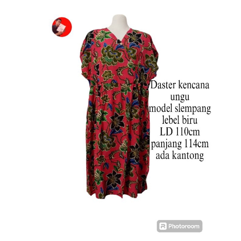 Daster selempang || daster kencana ungu lebel biru